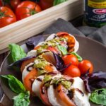 salad, caprese, mozzarella